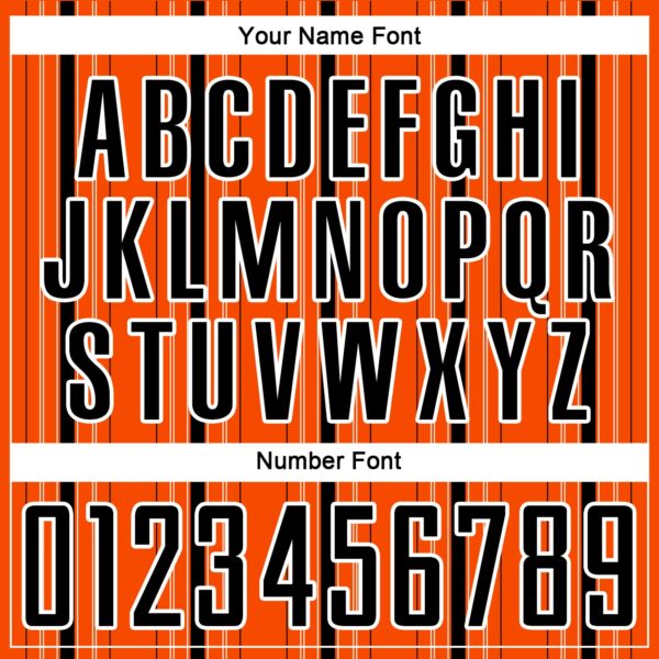 Custom Orange Black-White Stripe Sublimation Soccer Uniform Jersey