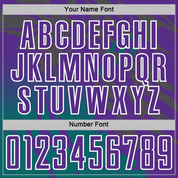 Custom Purple White-Teal Gradient Claw Mark Splatter Sports Sublimation Soccer Uniform Jersey