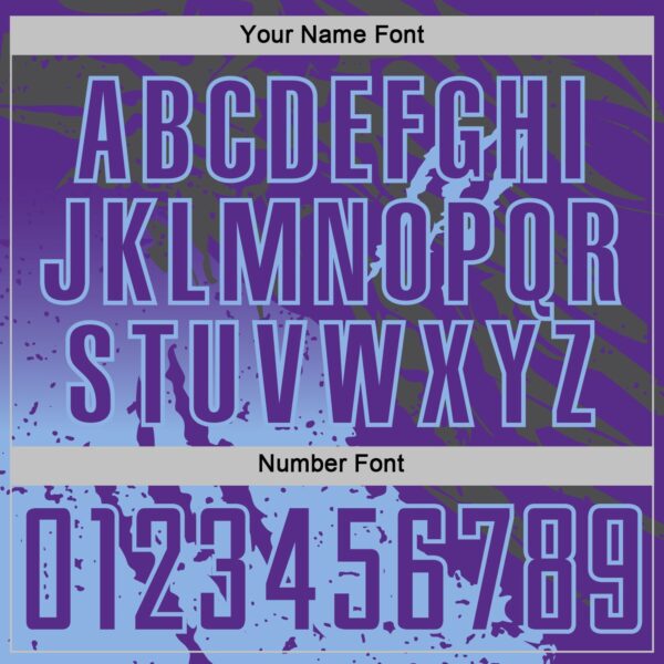 Custom Purple Light Blue Gradient Claw Mark Splatter Sports Sublimation Soccer Uniform Jersey