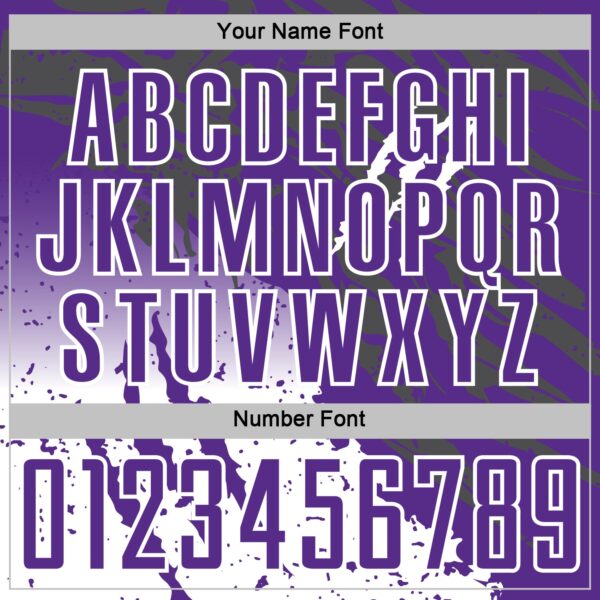 Custom Purple White Gradient Claw Mark Splatter Sports Sublimation Soccer Uniform Jersey