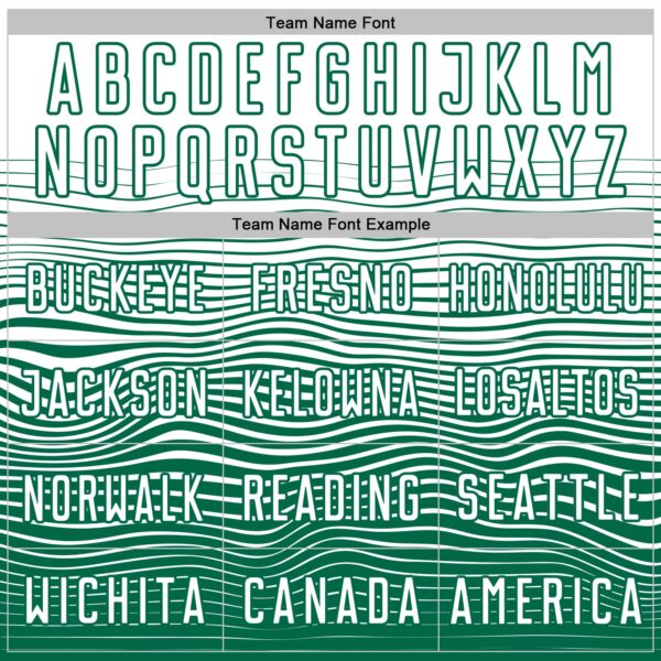 Custom White Kelly Green Gradient Wave Line Sports Sublimation Soccer Uniform Jersey