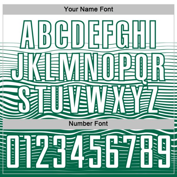 Custom White Kelly Green Gradient Wave Line Sports Sublimation Soccer Uniform Jersey