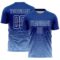 Custom Royal White-Light Blue Gradient Wave Line Sports Sublimation Soccer Uniform Jersey