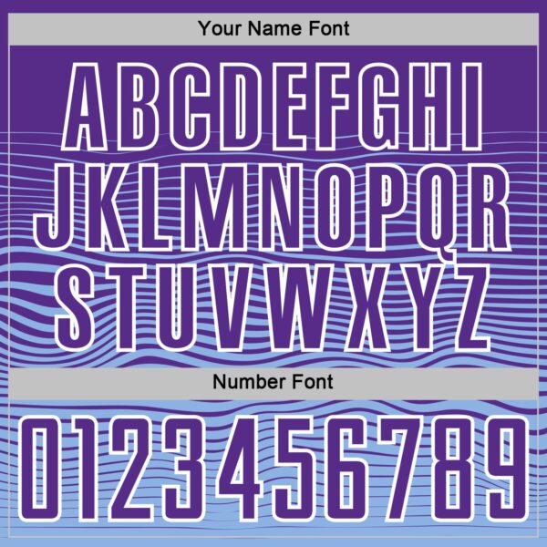 Custom Purple White-Light Blue Gradient Wave Line Sports Sublimation Soccer Uniform Jersey