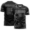Custom Black White Lightning Electric Veins Sublimation Soccer Uniform Jersey