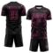 Custom Black Pink Lightning Electric Veins Sublimation Soccer Uniform Jersey