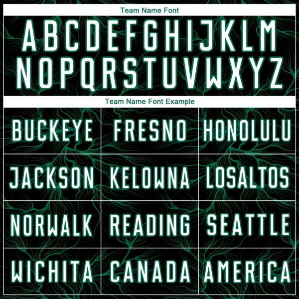 Custom Black White-Kelly Green Lightning Electric Veins Sublimation Soccer Uniform Jersey