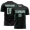 Custom Black White-Kelly Green Lightning Electric Veins Sublimation Soccer Uniform Jersey