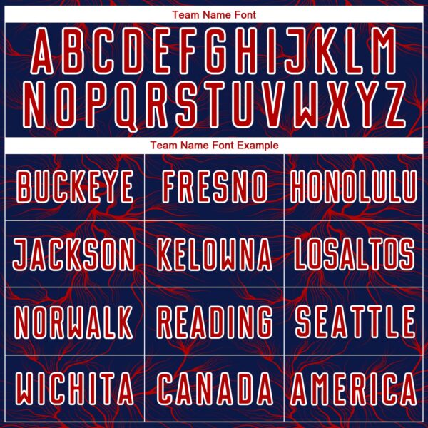 Custom Navy Red-White Lightning Electric Veins Sublimation Soccer Uniform Jersey