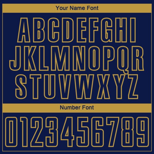 Custom Navy Old Gold Lightning Electric Veins Sublimation Soccer Uniform Jersey