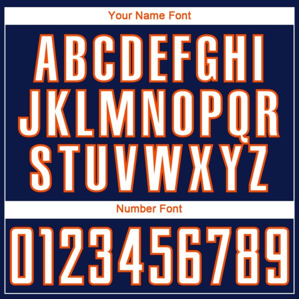 Custom Navy White-Orange Lightning Electric Veins Sublimation Soccer Uniform Jersey