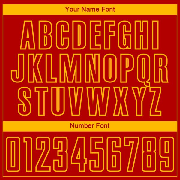 Custom Red Gold Lightning Electric Veins Sublimation Soccer Uniform Jersey