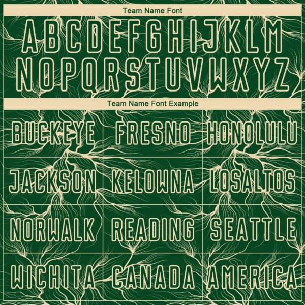 Custom Green Cream Lightning Electric Veins Sublimation Soccer Uniform Jersey