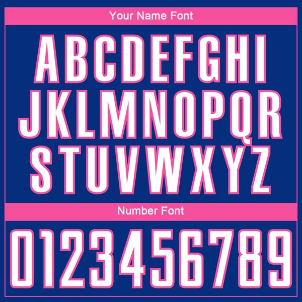 Custom Royal White-Pink Lightning Electric Veins Sublimation Soccer Uniform Jersey