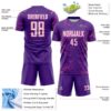 Custom Purple White-Pink Lightning Electric Veins Sublimation Soccer Uniform Jersey