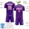 Custom Purple White-Pink Lightning Electric Veins Sublimation Soccer Uniform Jersey