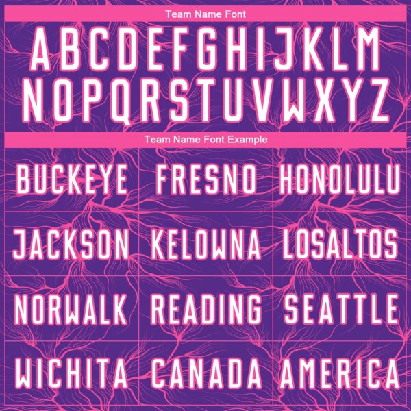 Custom Purple White-Pink Lightning Electric Veins Sublimation Soccer Uniform Jersey