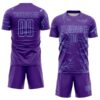 Custom Purple Light Blue Lightning Electric Veins Sublimation Soccer Uniform Jersey