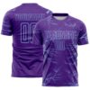 Custom Purple Light Blue Lightning Electric Veins Sublimation Soccer Uniform Jersey