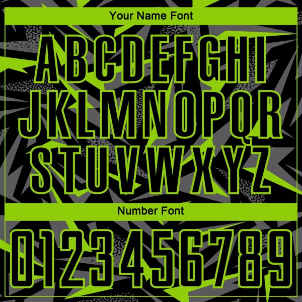 Custom Black Neon Green-Steel Gray Cyber Mecha E-sport Geometric Shards Spike Sublimation Soccer Uniform Jersey