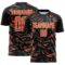 Custom Black Orange Steel Gray-White Cyber Mecha E-sport Geometric Shards Spike Sublimation Soccer Uniform Jersey