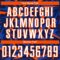 Custom Navy White Orange-Thunder Blue Cyber Mecha E-sport Geometric Shards Spike Sublimation Soccer Uniform Jersey