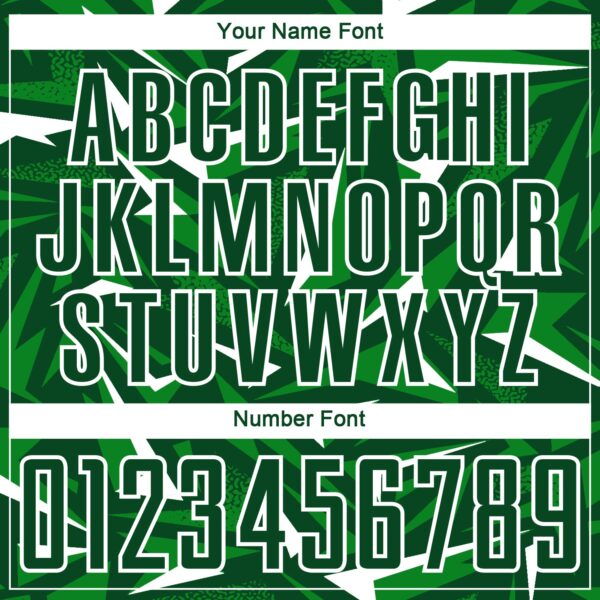 Custom Green Grass Green-White Cyber Mecha E-sport Geometric Shards Spike Sublimation Soccer Uniform Jersey