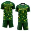 Custom Green Light Yellow-Grass Green Cyber Mecha E-sport Geometric Shards Spike Sublimation Soccer Uniform Jersey