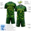 Custom Green Light Yellow-Grass Green Cyber Mecha E-sport Geometric Shards Spike Sublimation Soccer Uniform Jersey