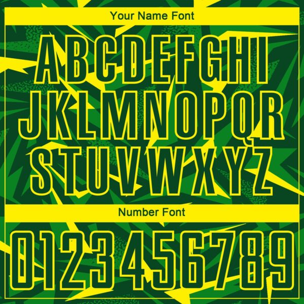Custom Green Light Yellow-Grass Green Cyber Mecha E-sport Geometric Shards Spike Sublimation Soccer Uniform Jersey