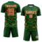 Custom Green Orange Grass Green-White Cyber Mecha E-sport Geometric Shards Spike Sublimation Soccer Uniform Jersey