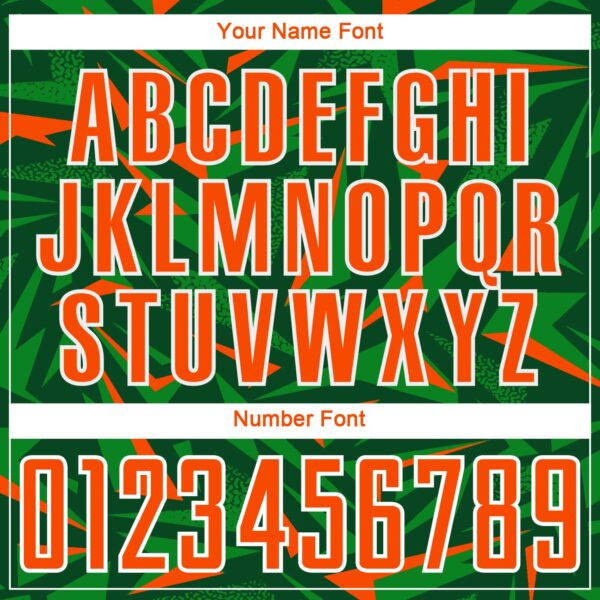 Custom Green Orange Grass Green-White Cyber Mecha E-sport Geometric Shards Spike Sublimation Soccer Uniform Jersey