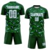 Custom Green White Light Blue-Grass Green Cyber Mecha E-sport Geometric Shards Spike Sublimation Soccer Uniform Jersey