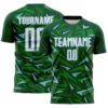 Custom Green White Light Blue-Grass Green Cyber Mecha E-sport Geometric Shards Spike Sublimation Soccer Uniform Jersey