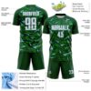 Custom Green White Light Blue-Grass Green Cyber Mecha E-sport Geometric Shards Spike Sublimation Soccer Uniform Jersey