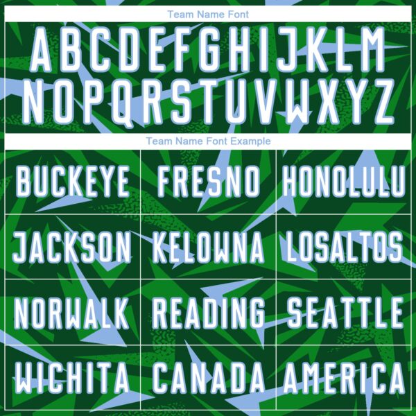 Custom Green White Light Blue-Grass Green Cyber Mecha E-sport Geometric Shards Spike Sublimation Soccer Uniform Jersey