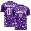 Custom Purple White-Medium Purple Cyber Mecha E-sport Geometric Shards Spike Sublimation Soccer Uniform Jersey