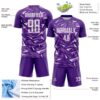 Custom Purple White-Medium Purple Cyber Mecha E-sport Geometric Shards Spike Sublimation Soccer Uniform Jersey