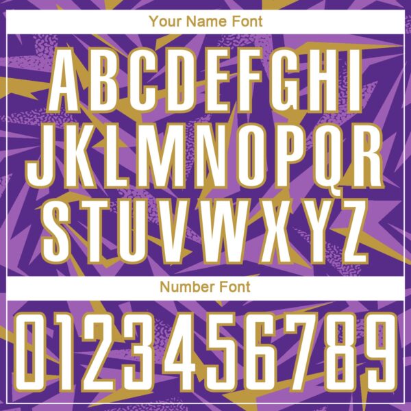 Custom Purple White Old Gold-Medium Purple Cyber Mecha E-sport Geometric Shards Spike Sublimation Soccer Uniform Jersey