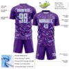 Custom Purple White Light Blue-Medium Purple Cyber Mecha E-sport Geometric Shards Spike Sublimation Soccer Uniform Jersey