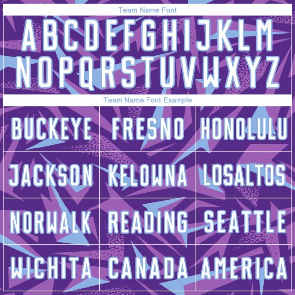 Custom Purple White Light Blue-Medium Purple Cyber Mecha E-sport Geometric Shards Spike Sublimation Soccer Uniform Jersey