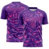 Custom Purple Pink-Medium Purple Cyber Mecha E-sport Geometric Shards Spike Sublimation Soccer Uniform Jersey