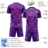 Custom Purple Pink-Medium Purple Cyber Mecha E-sport Geometric Shards Spike Sublimation Soccer Uniform Jersey