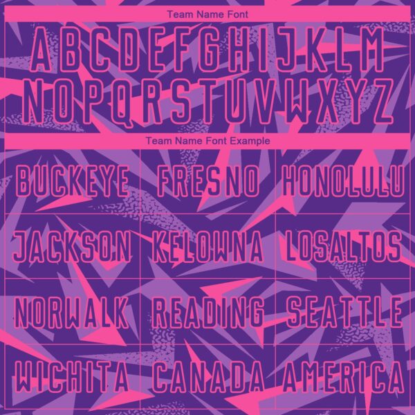 Custom Purple Pink-Medium Purple Cyber Mecha E-sport Geometric Shards Spike Sublimation Soccer Uniform Jersey