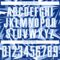 Custom Royal White-Light Blue Cyber Mecha E-sport Geometric Shards Spike Sublimation Soccer Uniform Jersey