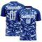 Custom Royal White-Light Blue Cyber Mecha E-sport Geometric Shards Spike Sublimation Soccer Uniform Jersey