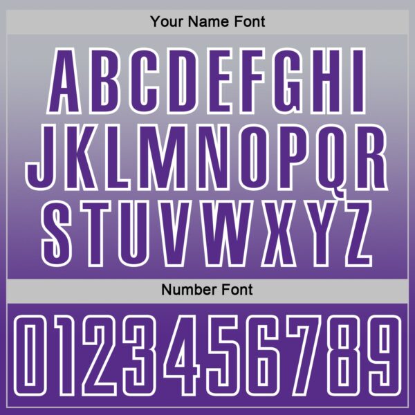 Custom Gray Purple-White Fade Fashion Sublimation Soccer Uniform Jersey