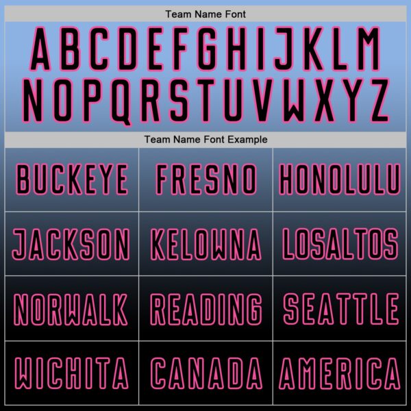 Custom Light Blue Black-Pink Fade Fashion Sublimation Soccer Uniform Jersey