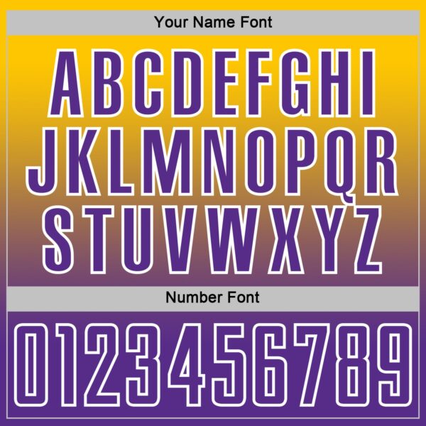 Custom Yellow Purple-White Fade Fashion Sublimation Soccer Uniform Jersey