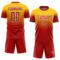 Custom Yellow Red-White Fade Fashion Sublimation Soccer Uniform Jersey